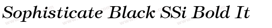 Sophisticate Black SSi Bold Italic字体转换